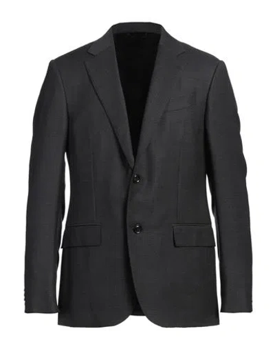 Zegna Man Blazer Charcoal Size 46 Wool, Silk In Grey
