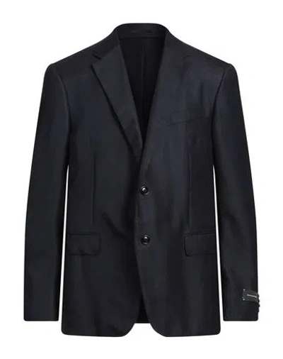 Zegna Man Blazer Midnight Blue Size 48 Cashmere, Silk