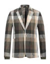 Zegna Man Blazer Military Green Size 44 Cotton, Silk In Green