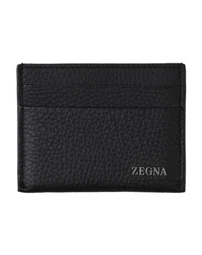 Zegna Man Cardholder Black Size - Leather