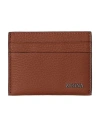 Zegna Man Cardholder Tan Size - Leather In Brown