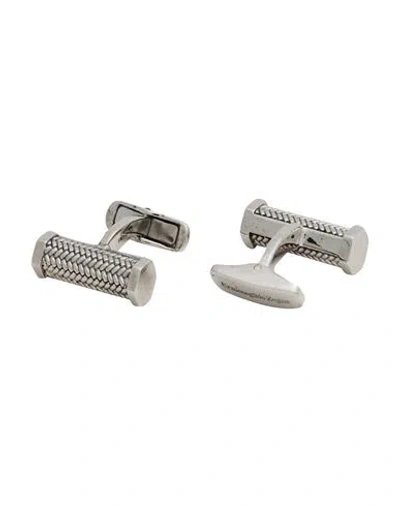 Zegna Man Cufflinks And Tie Clips Silver Size - 925/1000 Silver In Metallic
