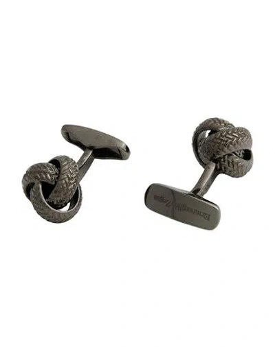 Zegna Man Cufflinks And Tie Clips Silver Size - 925/1000 Silver In Gray