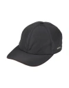 Zegna Man Hat Black Size 7 Polyester, Calfskin