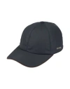 Zegna Man Hat Midnight Blue Size 7 Polyester, Calfskin