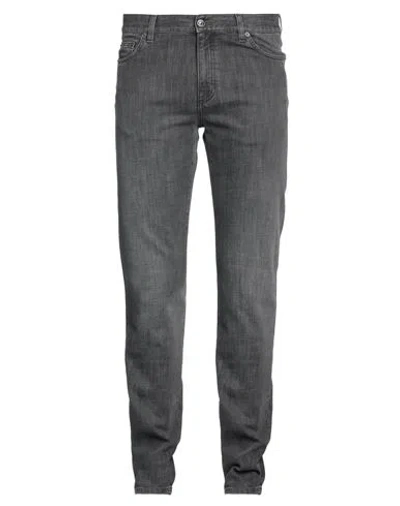 Zegna Man Jeans Grey Size 35 Cotton, Elastane
