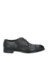 Zegna Man Lace-up Shoes Black Size 12 Leather In Black