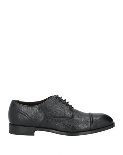 Zegna Man Lace-up Shoes Black Size 12 Leather