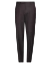 Zegna Pleated Wool Tailored Trousers In Brown