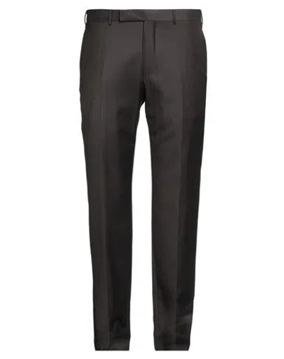 Zegna Man Pants Dark Brown Size 40 Wool