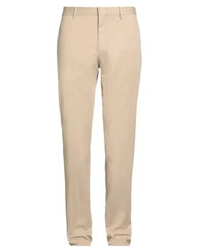 Zegna Man Pants Green Size 36 Cotton, Elastane In Gold