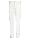 Zegna Man Pants Ivory Size 35 Cotton, Elastane In White