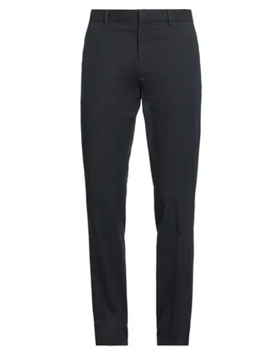 Zegna Man Pants Midnight Blue Size 38 Cotton, Elastane