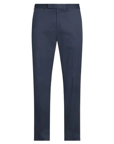 Zegna Man Pants Navy Size 36 Cotton, Elastane In Navy