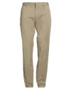 Zegna Man Pants Sand Size 40 Cotton, Elastane In Brown