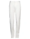 Zegna Man Pants White Size 34 Cotton, Elastane