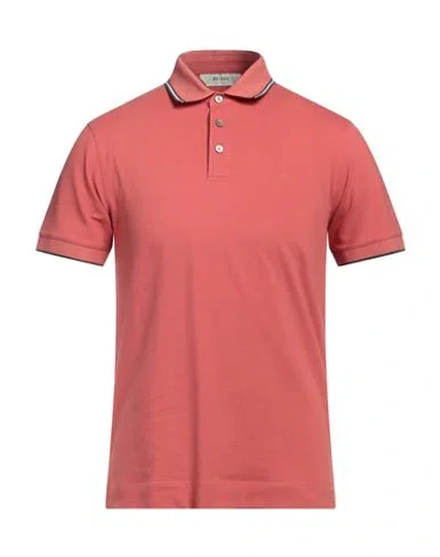 Zegna Man Polo Shirt Salmon Pink Size S Cotton, Elastane