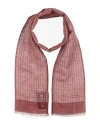 Zegna Man Scarf Brick Size - Cotton, Linen In Red