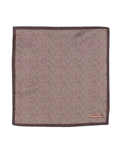 Zegna Man Scarf Brown Size - Silk