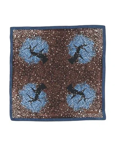 Zegna Man Scarf Chocolate Brown Size - Silk
