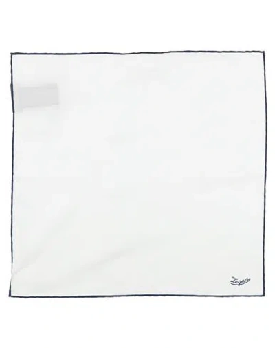 Zegna Man Scarf Cream Size - Cotton, Silk In White