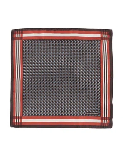 Zegna Man Scarf Dark Brown Size - Silk