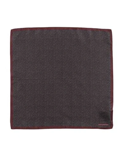 Zegna Man Scarf Dark Brown Size - Silk