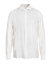 Zegna Man Shirt Ivory Size Xl Cotton, Cashmere In White