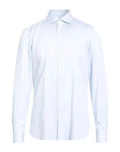 Zegna Man Shirt Sky Blue Size 17 ½ Cotton