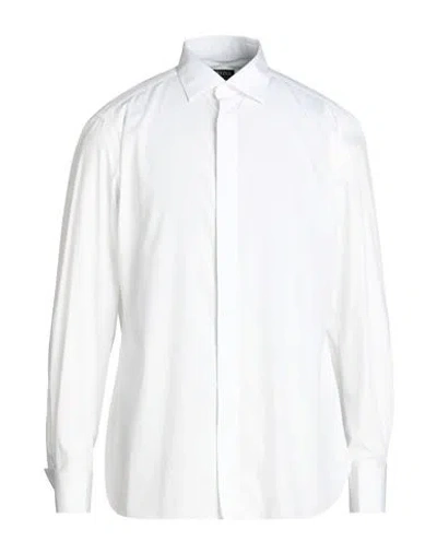 Zegna Man Shirt White Size 17 ½ Cotton, Silk