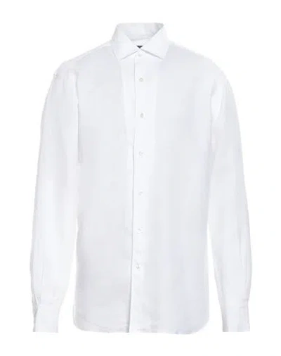 Zegna Man Shirt White Size M Linen