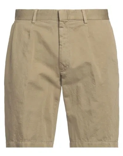 Zegna Man Shorts & Bermuda Shorts Military Green Size 38 Cotton, Linen