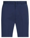 Zegna Man Shorts & Bermuda Shorts Navy Size 38 Cotton, Linen