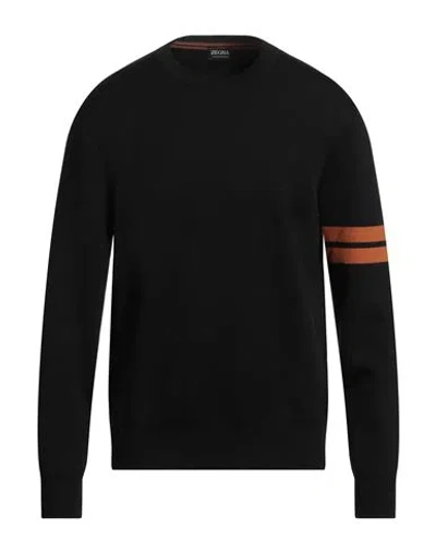 ZEGNA ZEGNA MAN SWEATER BLACK SIZE 44 WOOL