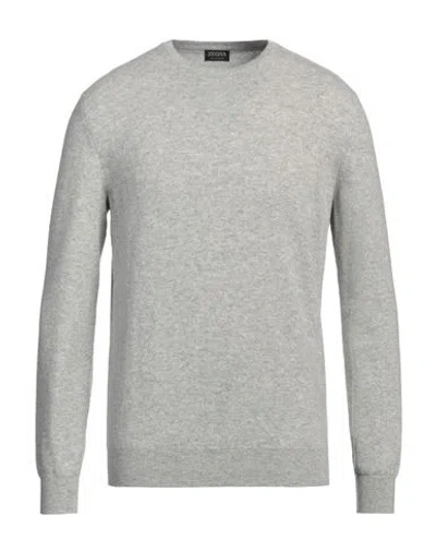 Zegna Man Sweater Light Grey Size 44 Cashmere