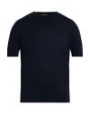 Zegna Man Sweater Midnight Blue Size 44 Cotton In Blue