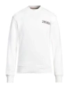 Zegna Man Sweatshirt Ivory Size 36 Cotton In White