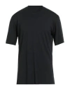 Zegna Man T-shirt Black Size 42 Cotton, Silk