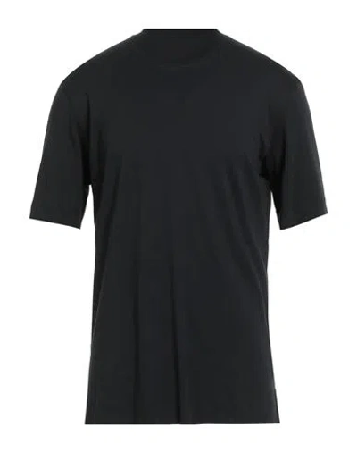 Zegna Man T-shirt Black Size 42 Cotton, Silk