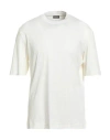 Zegna Man T-shirt White Size 38 Cotton, Silk In Multi