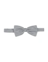 Zegna Butterfly Silk Bow Tie In Silver