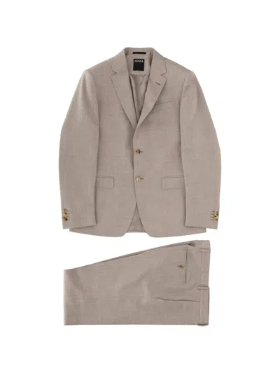 Zegna Two-piece Tailored Suit In Neutral