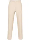 Zegna Mélange Interlock-twill Trousers In Neutrals