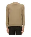 Zegna Cashmere And Silk Sweater In Nude