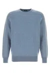 Zegna Cashmere Crew Neck Long Sleeve Sweater In Blue