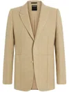Zegna Regular Fit Linen Chore Jacket In Neutrals