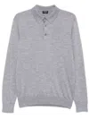 Zegna High Performance Wool Polo In Grey