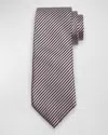 ZEGNA MEN'S 100 FILI MULBERRY SILK STRIPE TIE