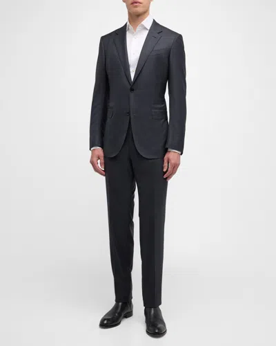 Zegna Men's 15milmil15 Plaid Suit In Black Check