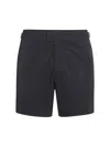 Zegna 232 Road Brand Mark Swim Shorts In Black